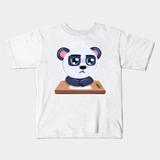 Panda study but sad Kids T-Shirt